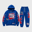 New York Giants Flame‑Print Hoodie Jogger Matching Tracksuit