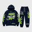 Seattle Seahawks Flame‑Print Hoodie Jogger Matching Tracksuit