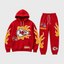 Kansas City Chiefs Flame‑Print Hoodie Jogger Matching Tracksuit