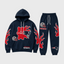 New England Patriots Flame‑Print Hoodie Jogger Matching Tracksuit