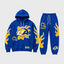 Los Angeles Rams Flame‑Print Hoodie Jogger Matching Tracksuit
