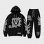 Las Vegas Raiders Flame‑Print Hoodie Jogger Matching Tracksuit