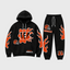 Cincinnati Bengals Flame‑Print Hoodie Jogger Matching Tracksuit