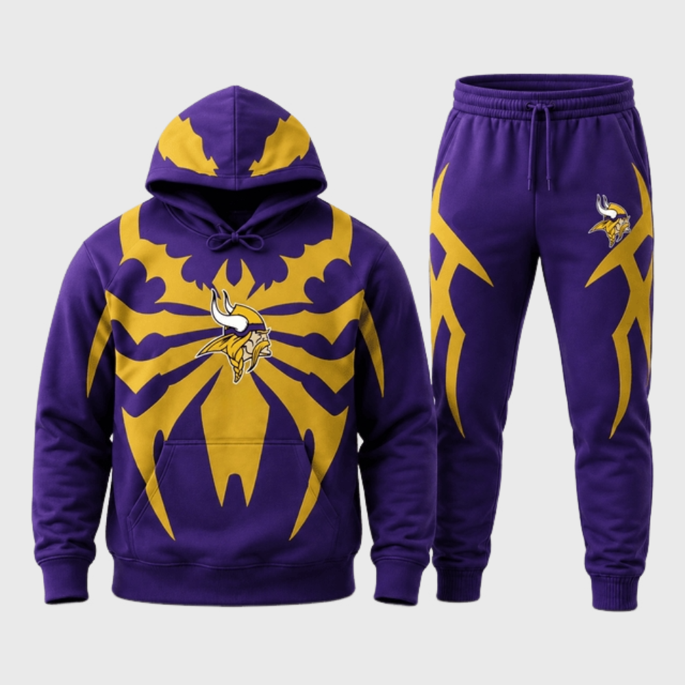 Minnesota Vikings Tribal Spider Hoodie Jogger Matching Tracksuit Main image