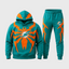 Miami Dolphins Tribal Spider 2‑Piece Tracksuit Set