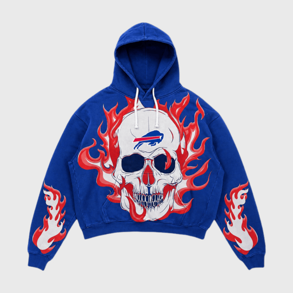 Buffalo Bills Skull Flame Graphic Hoodie Main image