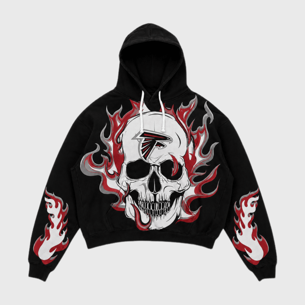 Atlanta Falcons Skull Flame Graphic Hoodie Main image