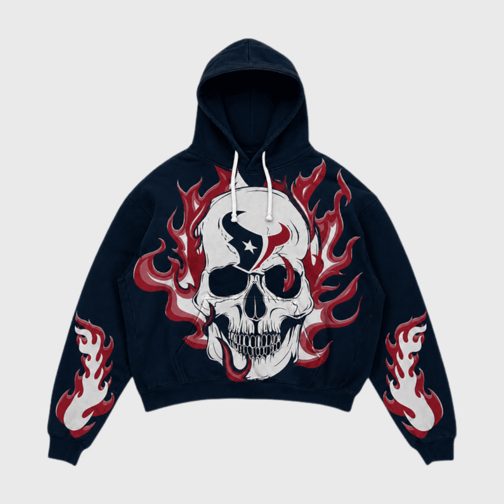 Houston Texans Skull Flame Graphic Hoodie Main image