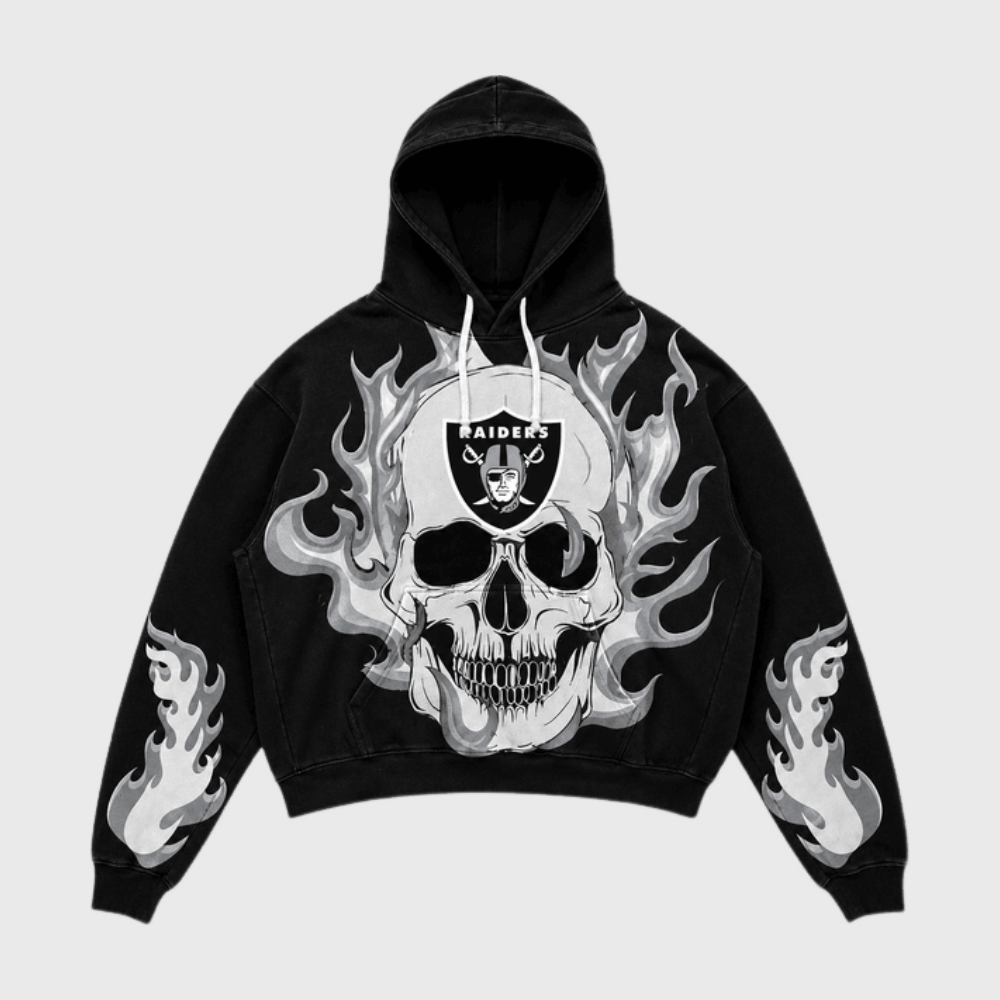 Las Vegas Raiders Skull Flame Graphic Hoodie Main image