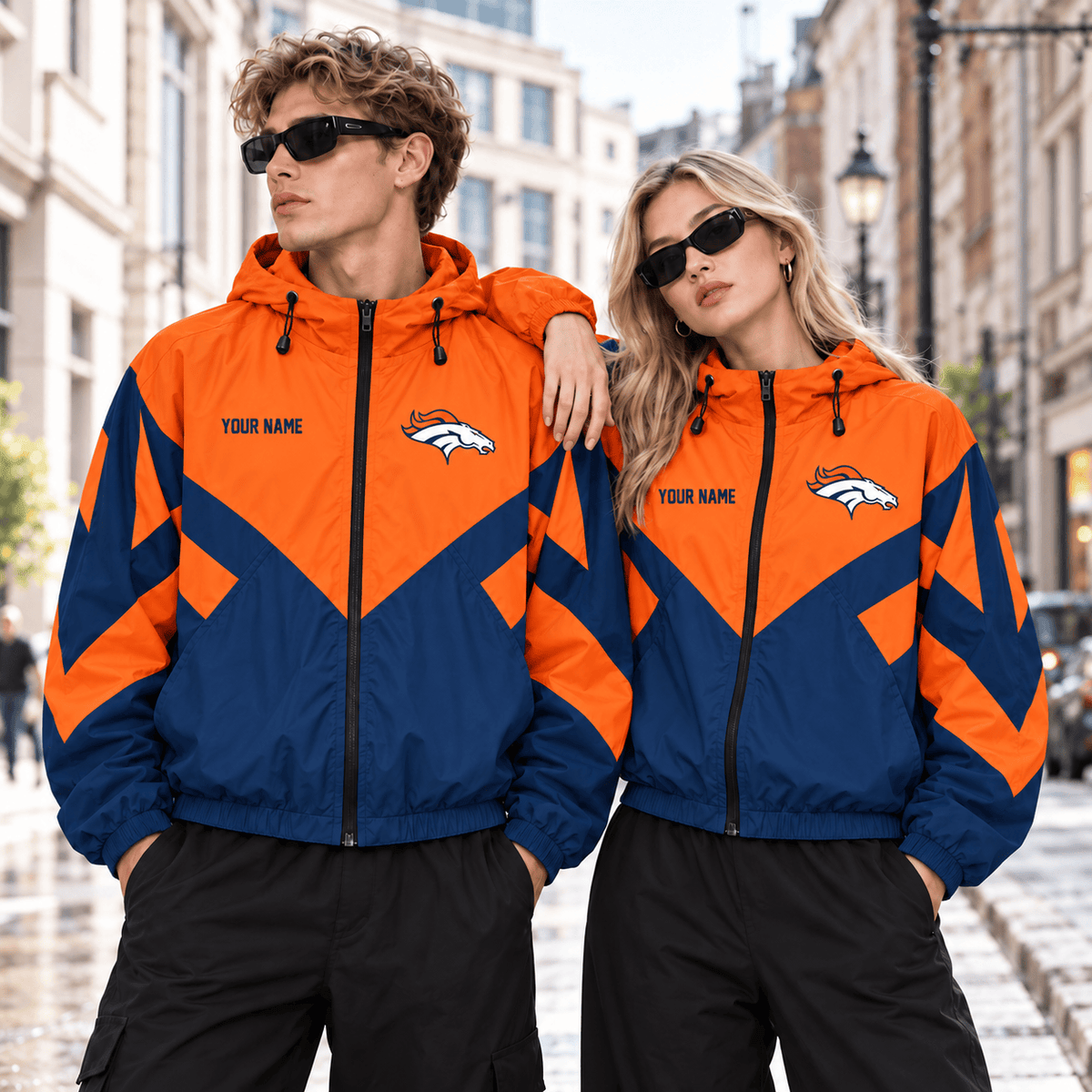 Denver Broncos NFL Outdoor Jacket Custom Name For Fan