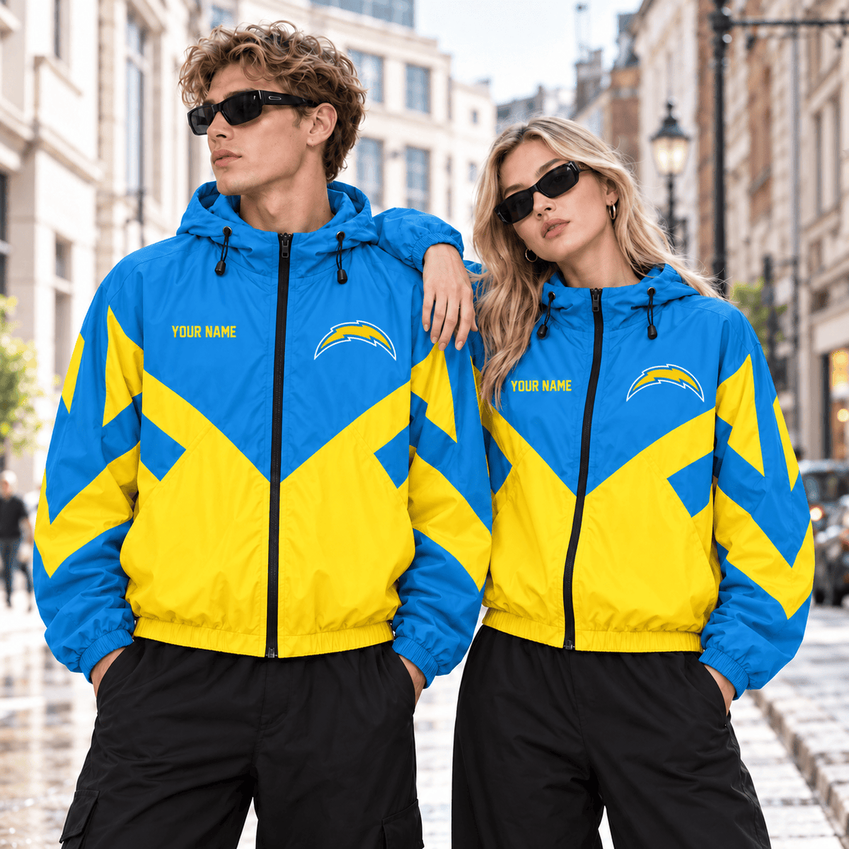 Los Angeles Chargers NFL Outdoor Jacket Custom Name For Fan Main image