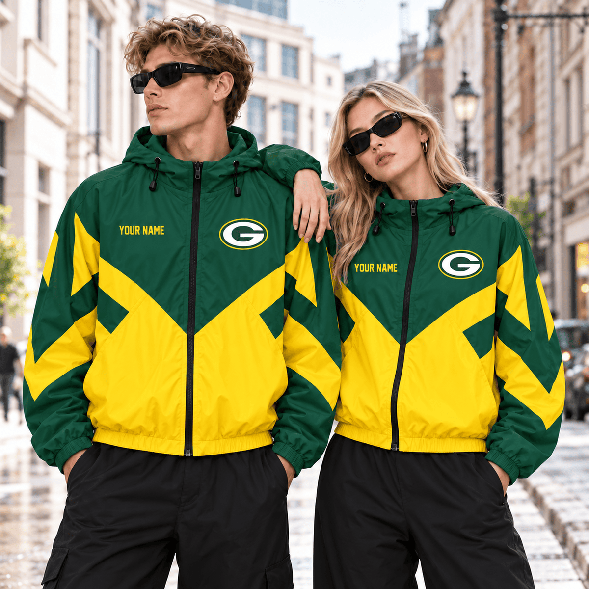 Green Bay Packers NFL Outdoor Jacket Custom Name For Fan Main image
