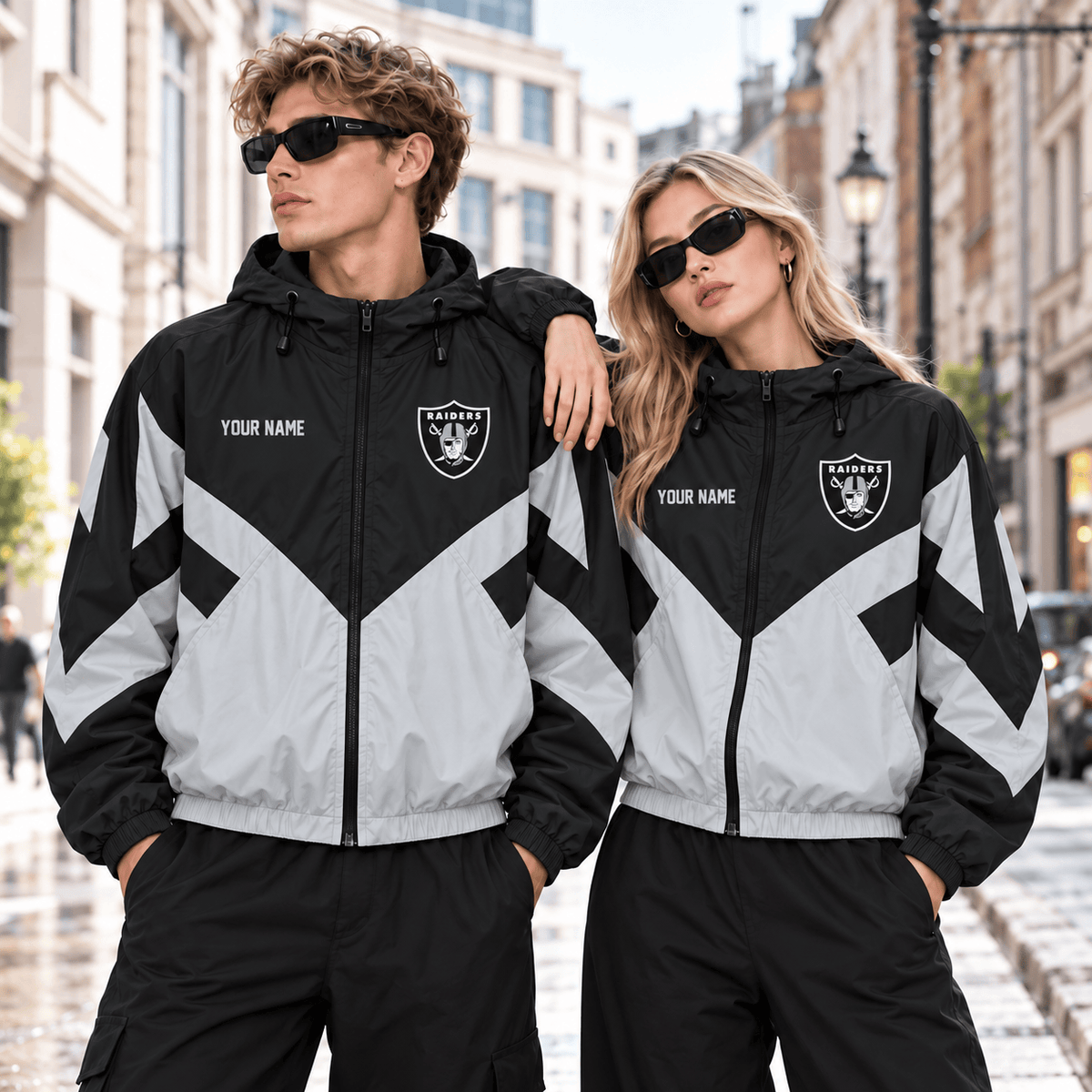 Las Vegas Raiders NFL Outdoor Jacket Custom Name For Fan