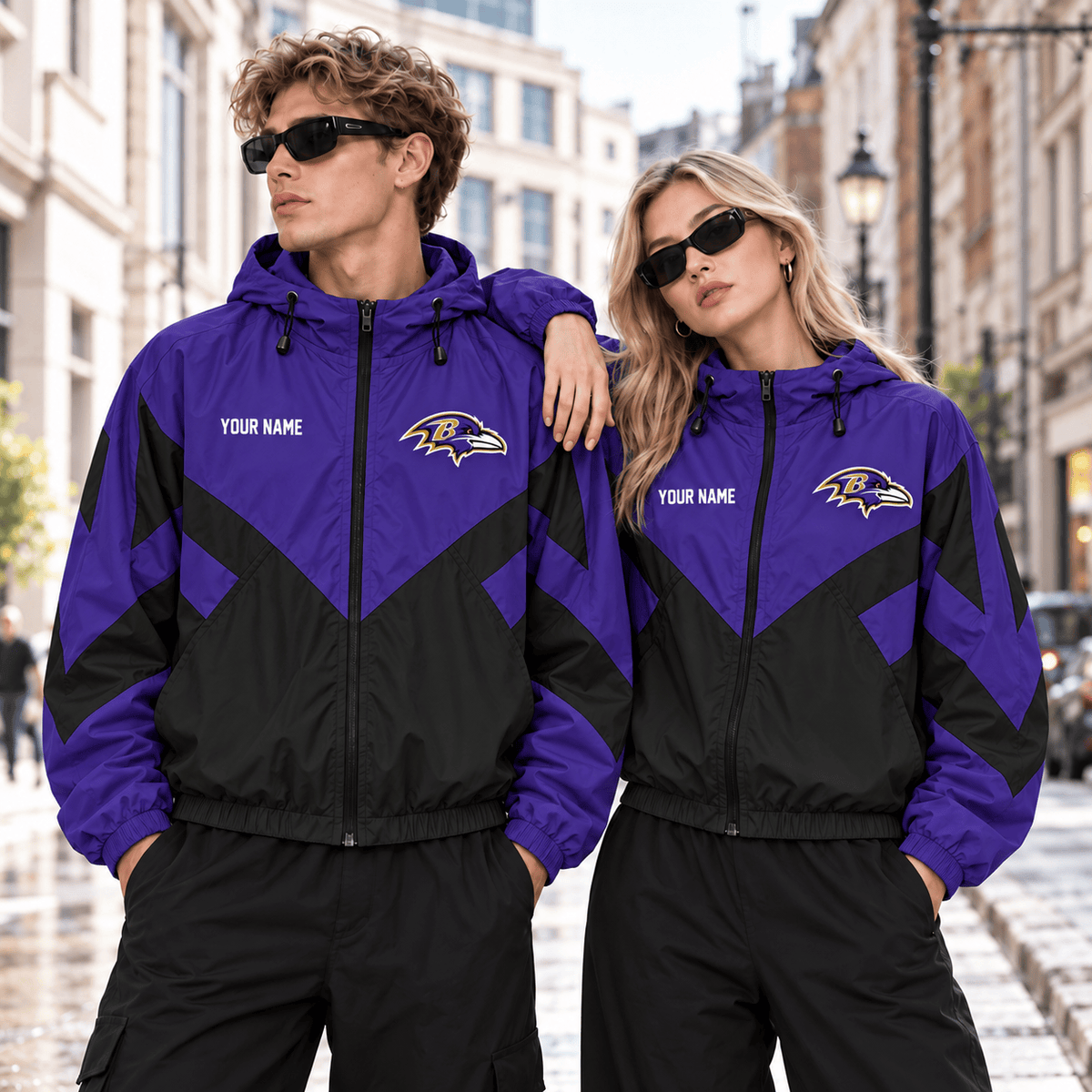 Baltimore Ravens NFL Outdoor Jacket Custom Name For Fan Main image