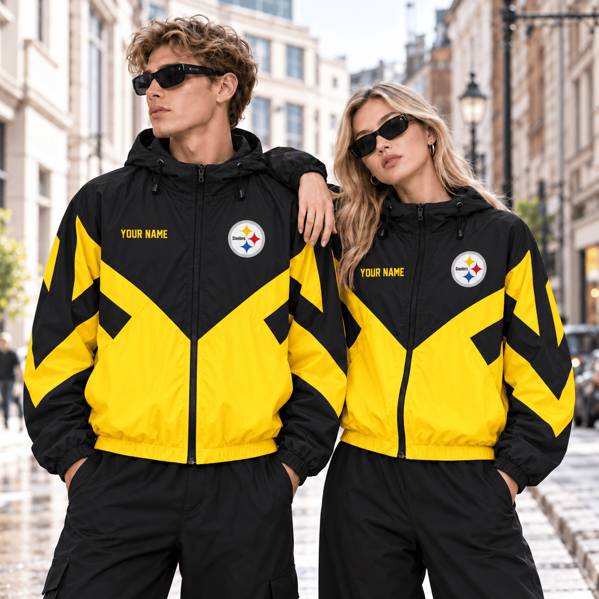 Pittsburgh Steelers NFL Outdoor Jacket Custom Name For Fan