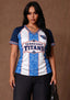 Women's Tennessee Titans Floral Baroque Striped V-Neck T-Shirt