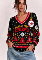 Women’s Kansas City Chiefs Ugly NFL Christmas Sweatshirt