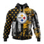 Pittsburgh Steelers Vintage American Flag Graphic Hoodie NFL Fan Sweatshirt