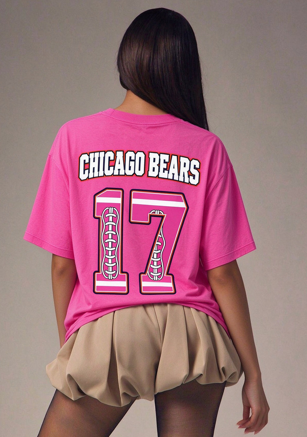Chicago Bears Pink Out Tackle Breast Cancer Awareness V-Neck T-Shirt
