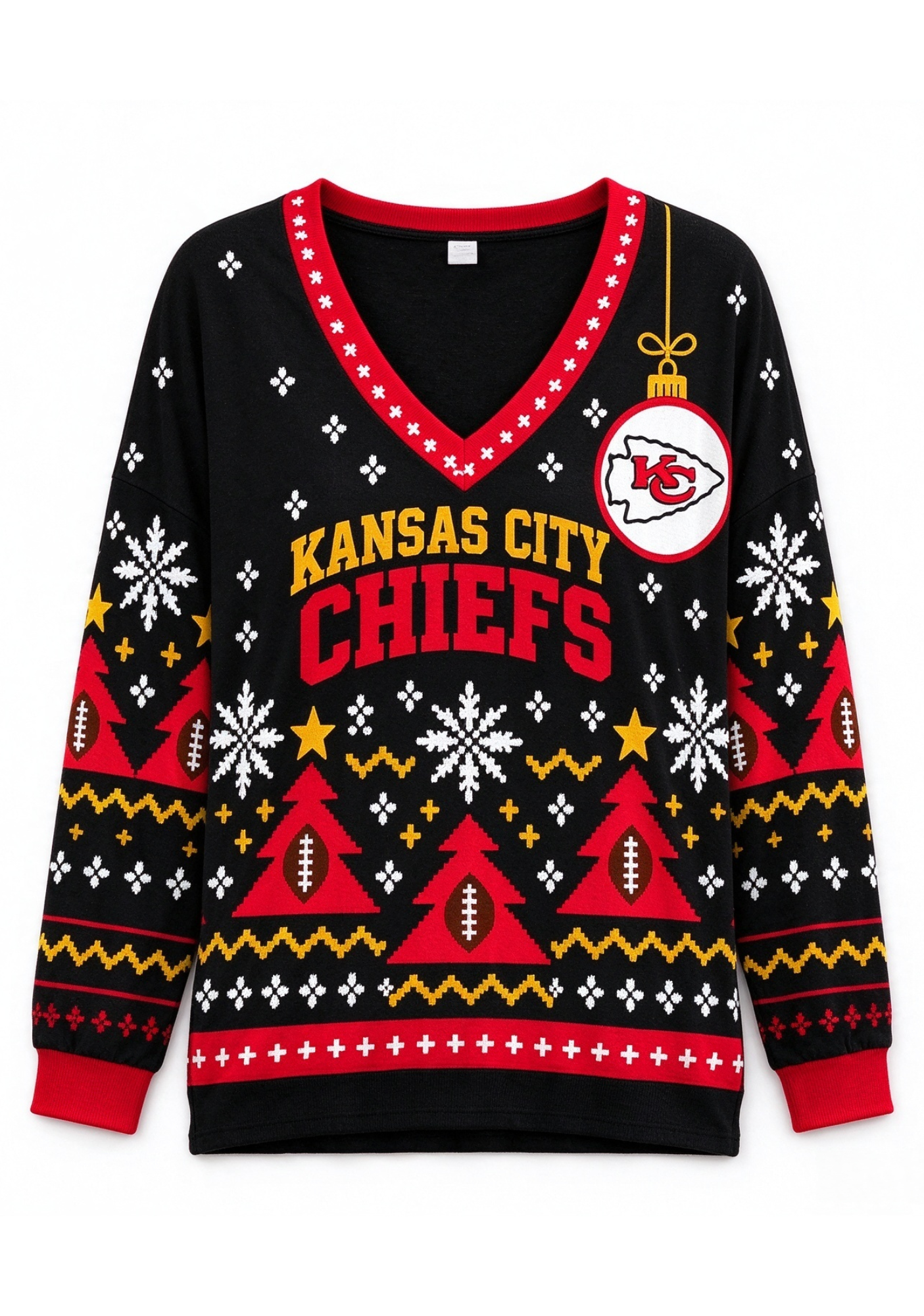 Women’s Kansas City Chiefs Ugly NFL Christmas Sweatshirt Secondary image