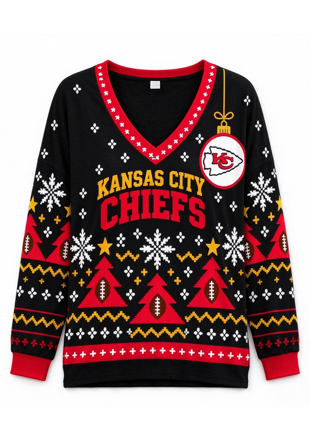 Women’s Kansas City Chiefs Ugly NFL Christmas Sweatshirt