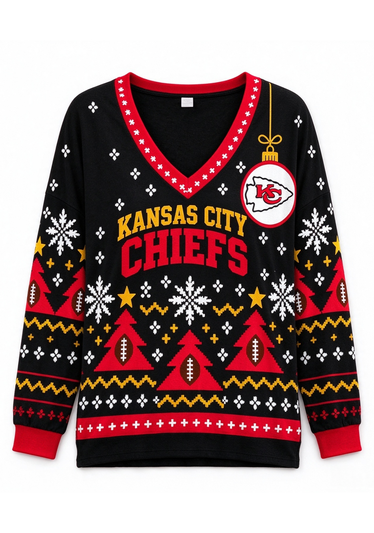 Women’s Kansas City Chiefs Ugly NFL Christmas Sweatshirt