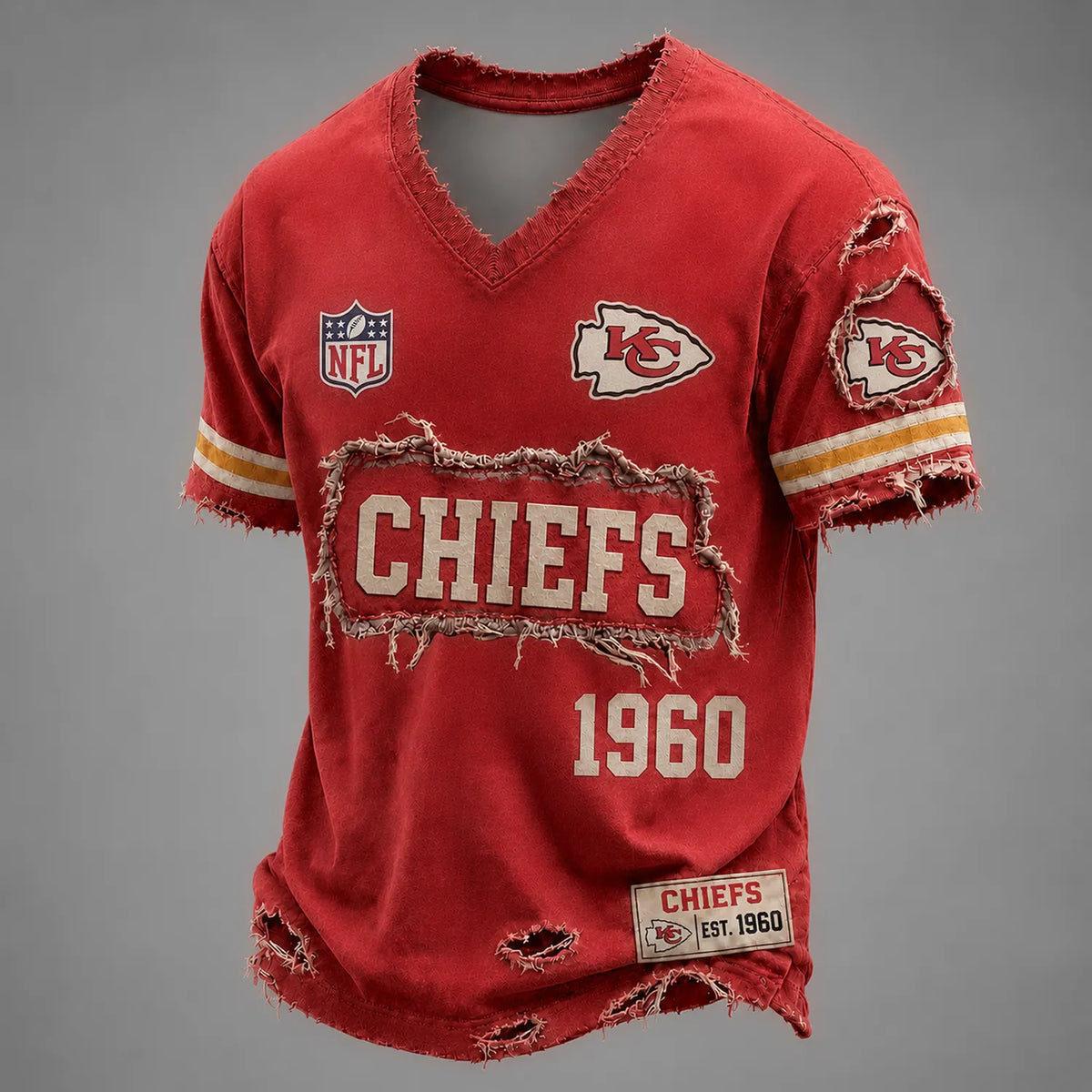 KC x NFL LUXURY V-Neck T-Shirt 3005 DatND DVT Main image