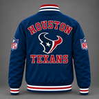 Unisex Houston Texans Logo Printed Varsity Jacket