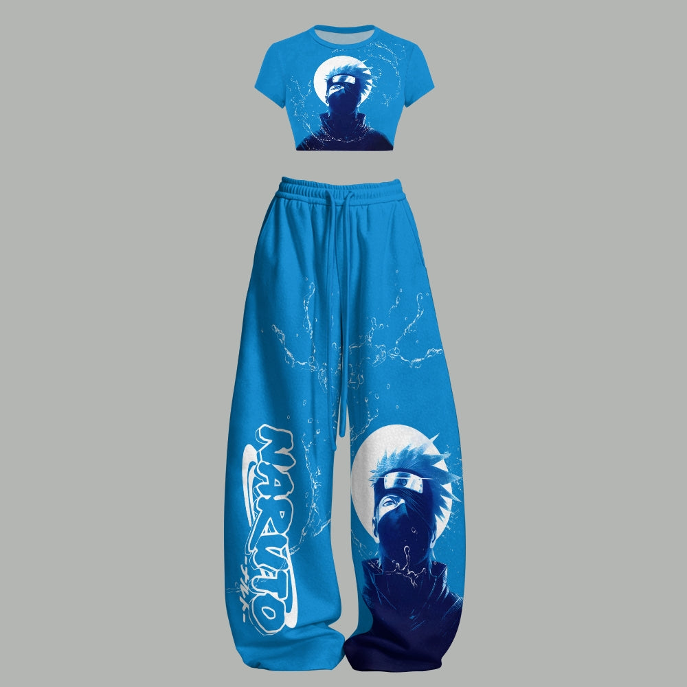 NARUTO Women T-Shirt  & Elasticated Trousers Two-Piece Set