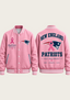 New England Patriots Breast Cancer Awareness Pink Ribbon Varsity Jacket
