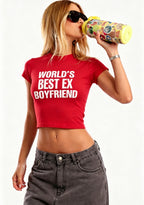 World's Best Ex Girlfriend Y2k Baby Tee