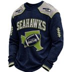 Seattle Seahawks Waffle Knit Long-Sleeve Sweatshirt