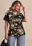 Women's New Orleans Saints Floral V-Neck T-Shirt