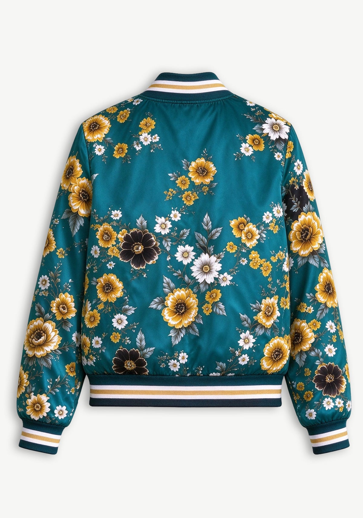 Women Jacksonville Jaguars Floral Print Zip Up Jacket Custom Name For Fan