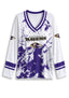 Women's Baltimore Ravens Graphic V Neck Long Sleeve Shirt