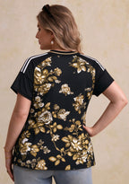 Women's New Orleans Saints Floral V-Neck T-Shirt