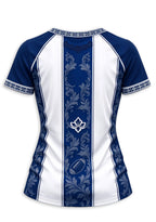Women's Dallas Cowboys Floral Baroque Striped V-Neck T-Shirt