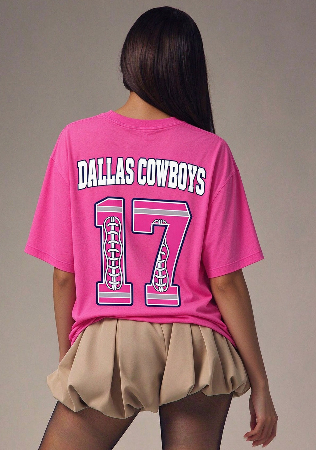 Dallas Cowboys Pink Out Tackle Breast Cancer Awareness V-Neck T-Shirt
