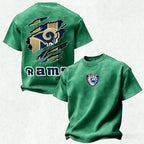 Los Angeles Rams Printed Unisex 100% Pure Cotton Washed T-Shirt