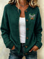 Women'S Football Printed Knitted Cardigan