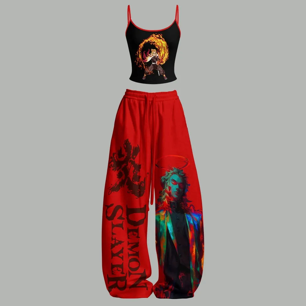 Demon Slayer Top & Elasticated Trousers Two-Piece Set Main image