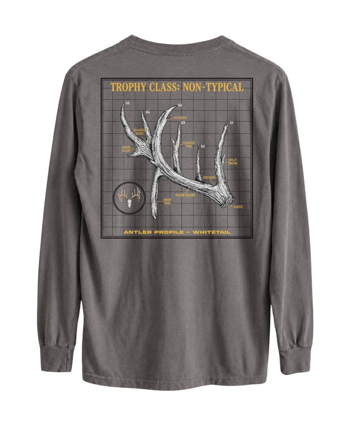 Non-Typical Antler Deer Profile Long-sleeve Main image