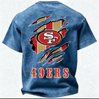 San Francisco 49ers Printed Unisex 100% Pure Cotton Washed T-Shirt