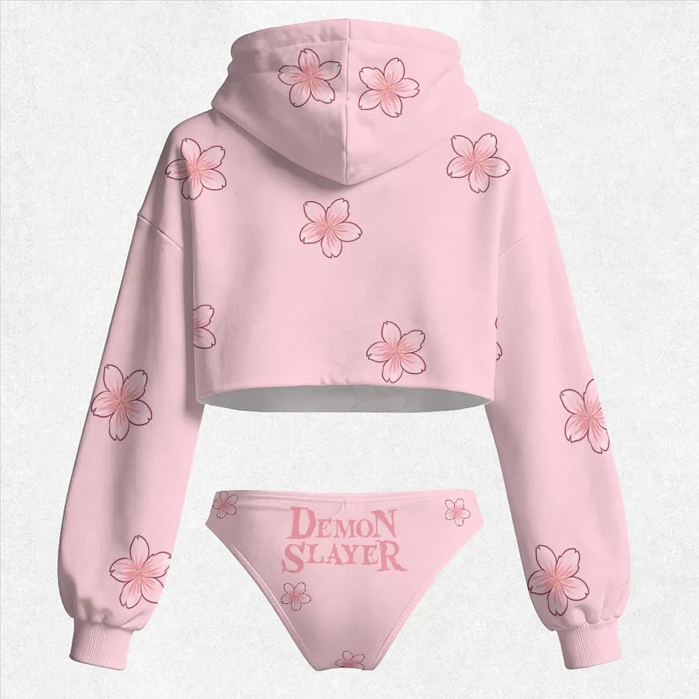 "Demon Slayer" Women's Hooded Thicken Suit Set