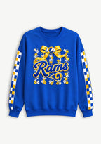 Women's Los Angeles Rams Floral Bow Crewneck Sweatshirt