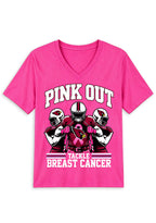 Arizona Cardinals Pink Out Tackle Breast Cancer Awareness V-Neck T-Shirt