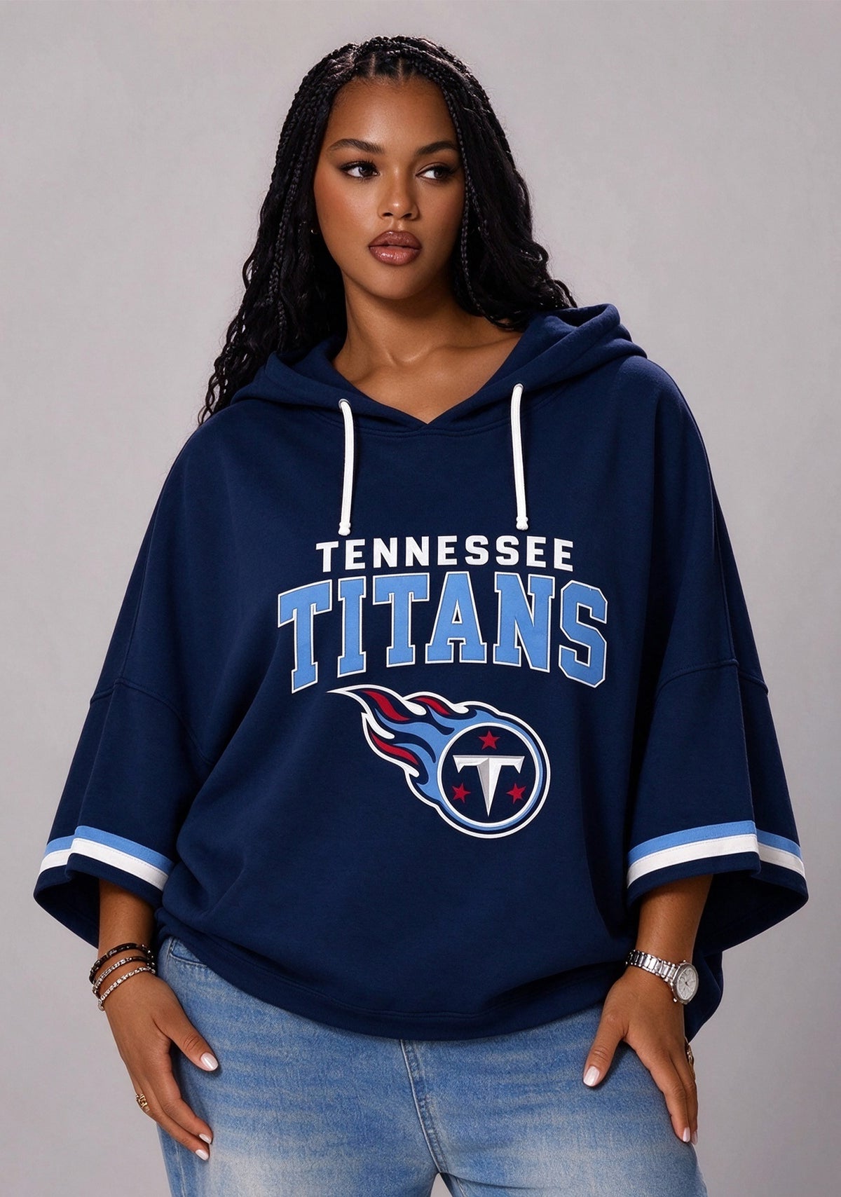 Women’s Tennessee Titans 3/4 Dolman Sleeve Hoodie