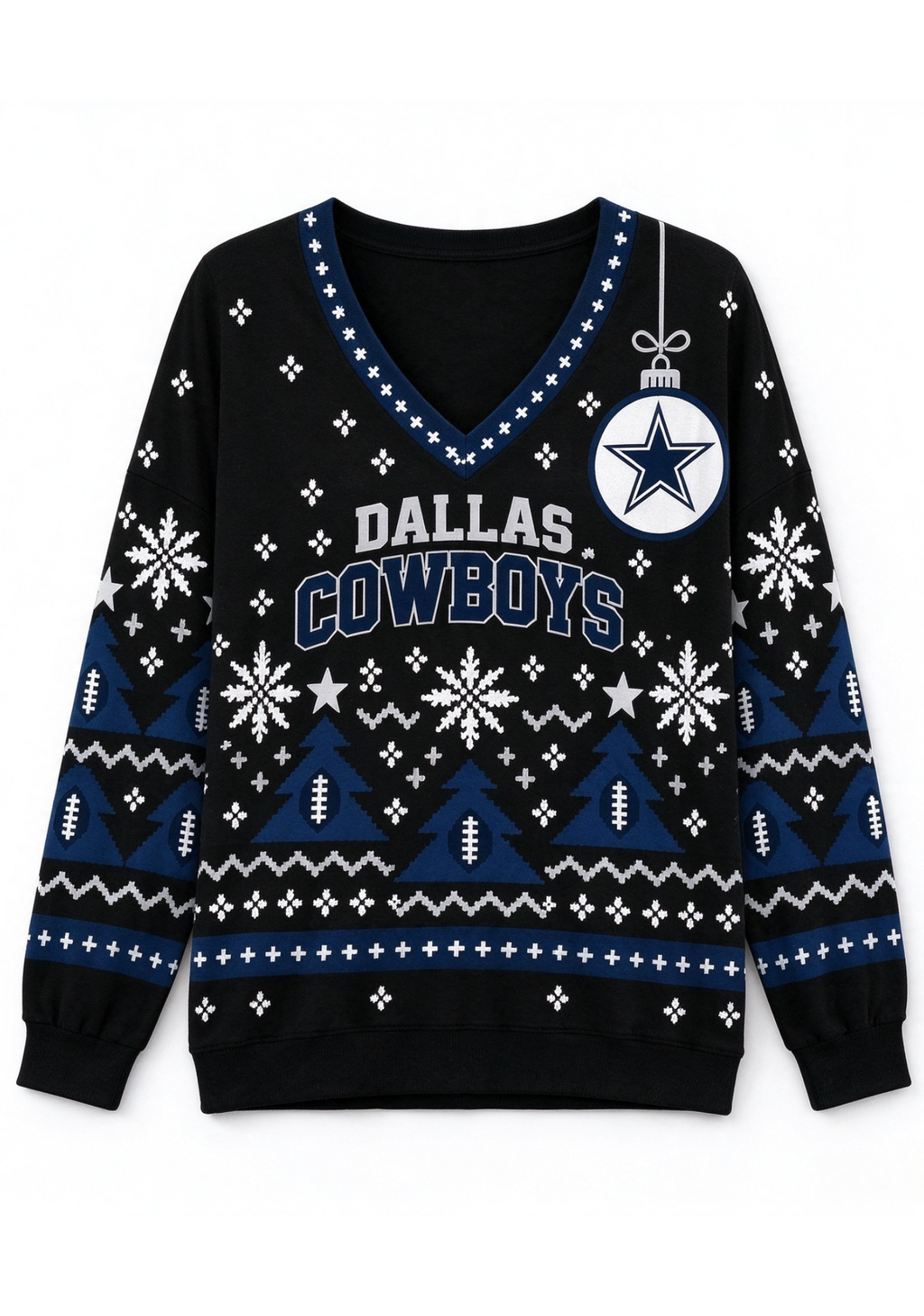 Women’s Dallas Cowboys Ugly NFL Christmas Sweatshirt