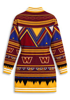 Women's Washington Commanders Aztec Geometric Button Down Jacket Dress