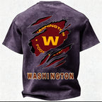 Washington Commanders Printed Unisex 100% Pure Cotton Washed T-Shirt